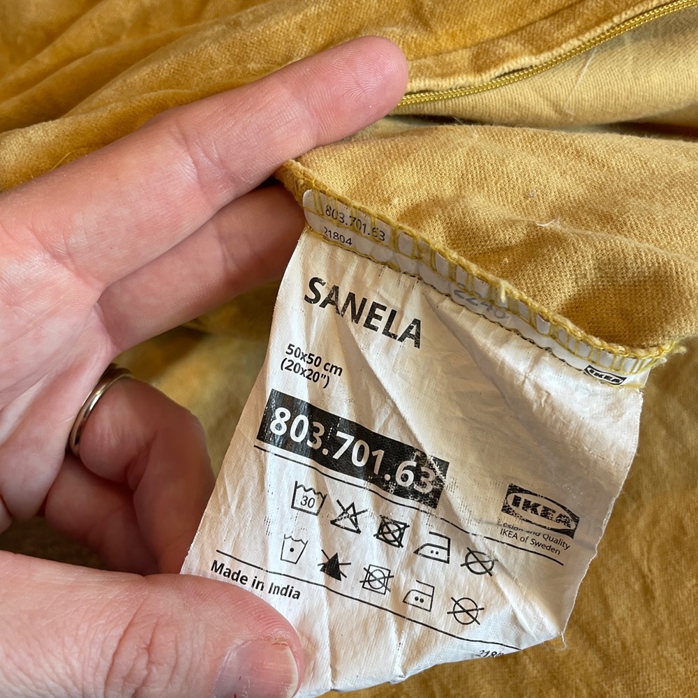 IKEA SANELA Mustard Cushion Cover